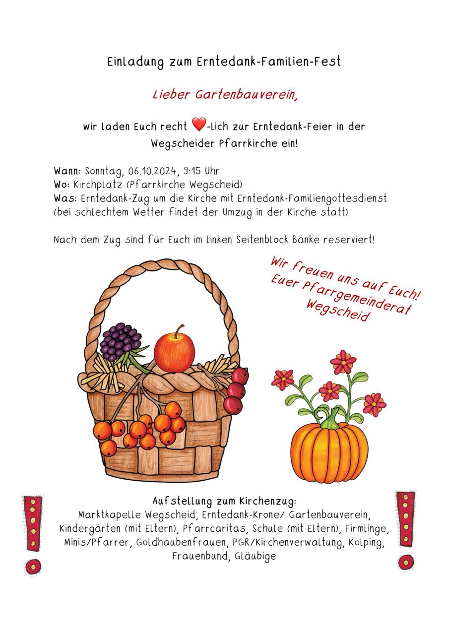 Einladung Erntedank