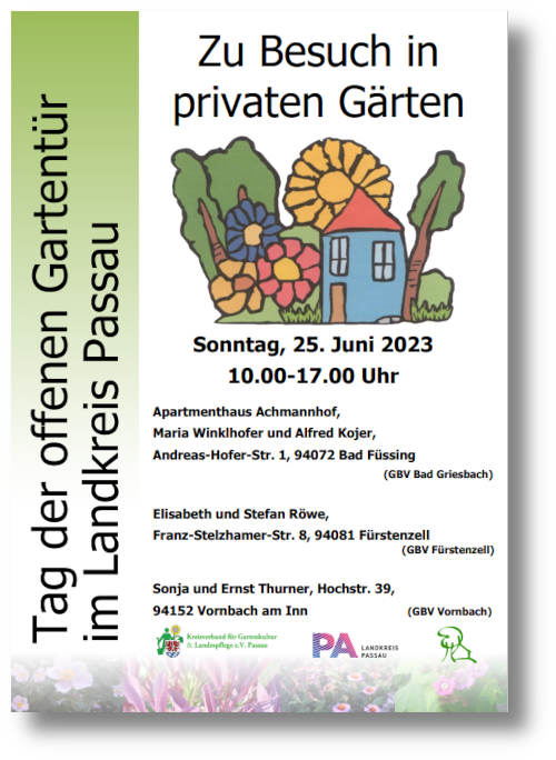 Tag der offenen Gartentür 2023 im Landkreis Passau