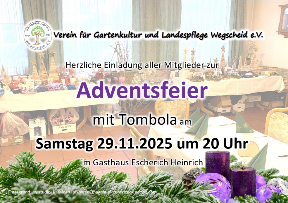 Flyer zur Adventsfeier im Gasthaus Escherich Heinrich