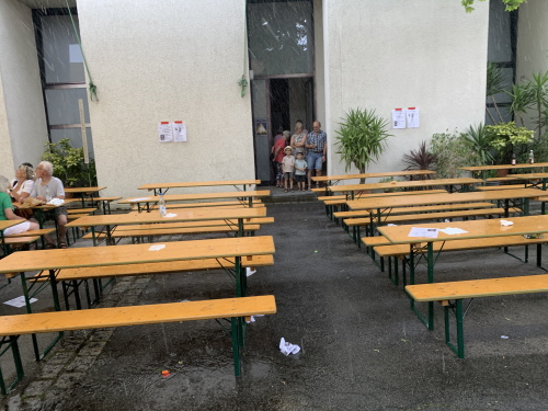 der Gewitterregen um ca. 14:00 Uhr
