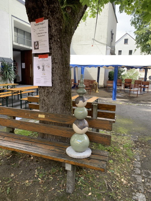 Sch&auml;tzspiel mit 1. Preis Gartenstele
