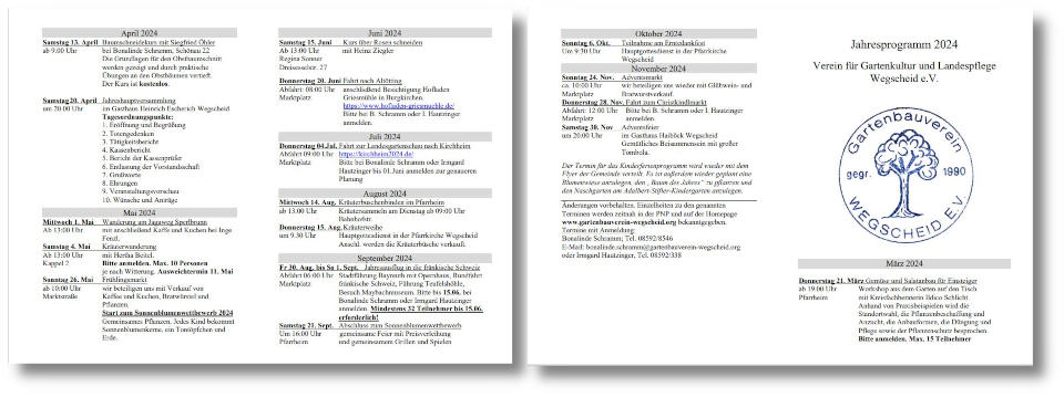 Jahresprogramm 2024